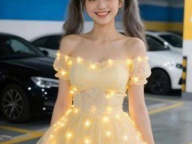 AI发光短裙美女舞蹈视频制作教学，视频教程+提示词(含绘图词、动作词)