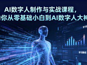 AI数字人制作与实战课程，助你从零基础小白到AI数字人大神