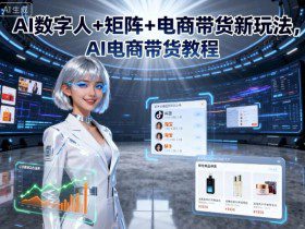 AI数字人+矩阵+电商带货新玩法，AI电商带货教程