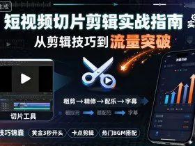 短视频切片剪辑实战指南，从剪辑技巧到流量突破