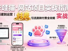 卡哇猫·网站项目，网站搭建与运营以及引流跳转付费