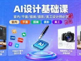 AI设计基础课，室内、平面、插画、摄影、美工设计师必学的