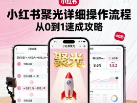 小红书聚光详细操作流程，小红书聚光从0到1速成攻略