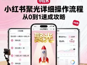 小红书聚光详细操作流程，小红书聚光从0到1速成攻略