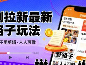 短剧拉新最新野路子玩法，操作简单，不用剪辑发布视频，人人可做