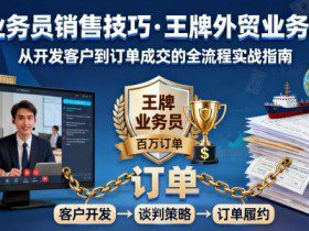 外贸业务员销售技巧，王牌外贸业务的训练