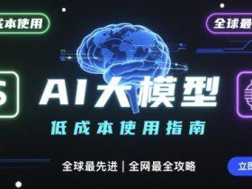 如何低成本使用全球最先进AI大模型，全网最全指南