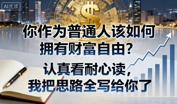 付费文章:你作为普通人该如何拥有财富自由?认真看耐心读,我把思路全写给你了