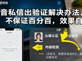 抖音私信出验证解决办法，不保证百分百，效果自测