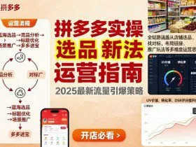 王校长9月12拼多多实操新玩法，全链路涵盖从店铺选品、找对标，布局链接，推广玩法等多维度运营思路