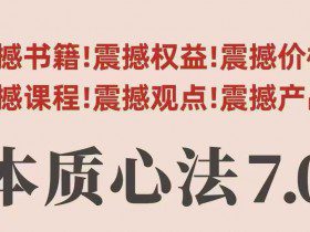 村西边老王本质心法7.0,视频课+《本质心法》电子版