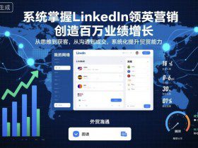 系统掌握LinkedIn领英营销，创造百万业绩增长，从思维到获客，从沟通到成交，系统化提升外贸能力