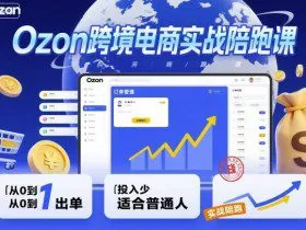Ozon跨境电商实战陪跑课，教你从0到1出单，投入少适合普通人