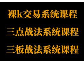 裸K体系、三点体系、三板体系三套系统课程，从基础到进阶，助力交易者构建系统化交易思路