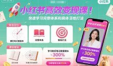 小红书高效变现课，普通人也能引爆小红书快速学习小红书完整体系和具体落地打法