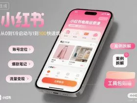 小红书电商运营课：从0到1冷启动与1到100快速增长实战教学