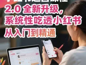 小红书运营课程2.0全新升级，从入门到精通，系统性吃透小红书
