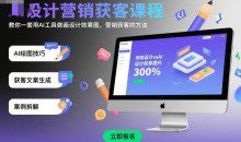 龙涛AI设计营销获客课程，教你一套用AI工具做画设计效果图，营销获客的方法