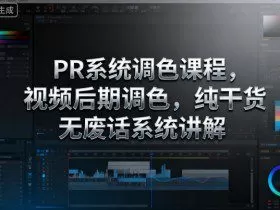 PR系统调色课程，视频后期调色，纯干货无废话系统讲解