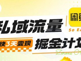 私域流量掘金计划实战训练营，最快3天变现