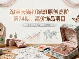 淘宝天猫打爆班原创高阶第74期，高价饰品项目