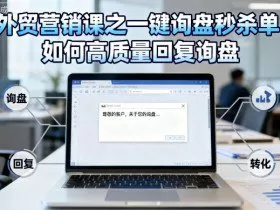 外贸营销课之一键询盘秒杀单，如何高质量回复询盘