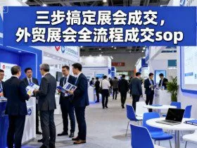 三步搞定展会成交，外贸展会全流程成交sop