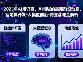 2025年AI知识圈，AI领域的最新前沿动态，智能体开发-大模型前沿-商业落地全解析