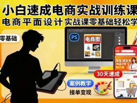 小白速成电商实战训练课，电商平面设计实战课零基础轻松学