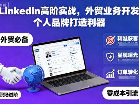 Linkedin高阶实战，外贸业务开发，个人品牌打造利器