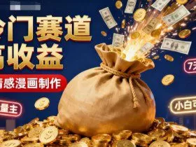 公众号冷门赛道，用AI做情感漫画，7天开通流量主，操作简单，小白可玩