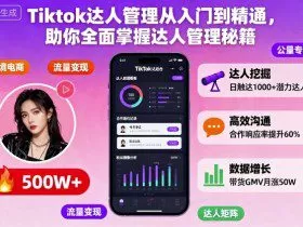 Tiktok达人管理从入门到精通，助你全面掌握达人管理秘籍