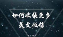 但丁系列《如何收集更多美女微信》