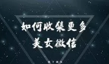 但丁系列《如何收集更多美女微信》