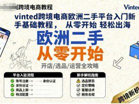vinted跨境电商欧洲二手平台入门新手基础教程,从零开始轻松出海
