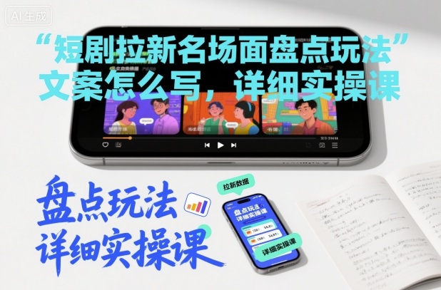 短剧拉新名场面盘点玩法文案怎么写,详细实操课