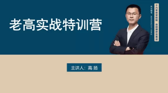 高扬股票博弈实战线下课第四期 老高投资实战