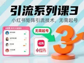 引流系列课3，小红书矩阵引流技术，无需起号