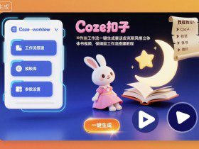 Coze扣子工作流一键生成童话皮克斯风格立体书视频，保姆级工作流搭建教程