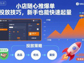 小店随心推爆单投放技巧，新手也能快速起量