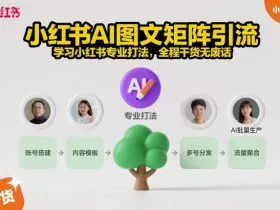 小红书AI图文矩阵引流，学习小红书专业打法，全程干货无废话