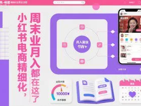 小红书电商精细化运营全流程，周末副业月入1W+，全套方法都在这了