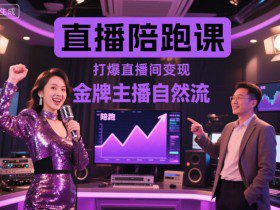 直播陪跑课，金牌主播自然流打爆直播间，复制高变现玩法