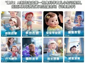 爆火！AI制作宝宝第一视角科学育儿小知识视频，短短两月获赞百万的流量密码（详细教学）