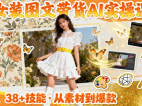 女装图文带货的AI实操课,覆盖38个实用技能,快速提升素材制作效率