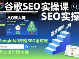 谷歌SEO实操课，Google从0开始SEO全攻略，逐步进阶到大神