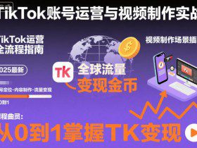 2025最新TikTok账号运营与视频制作实战全流程，从0到1掌握TK变现（含11月最新TK搬运技术）