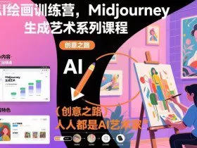 AI绘画训练营，Midjourney生成艺术系列课程，人人都是AI艺术家