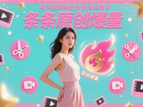 美女视频搬运去重技术教学，条条原创爆量