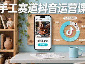手工赛道抖音运营课，手工赛道流量运营